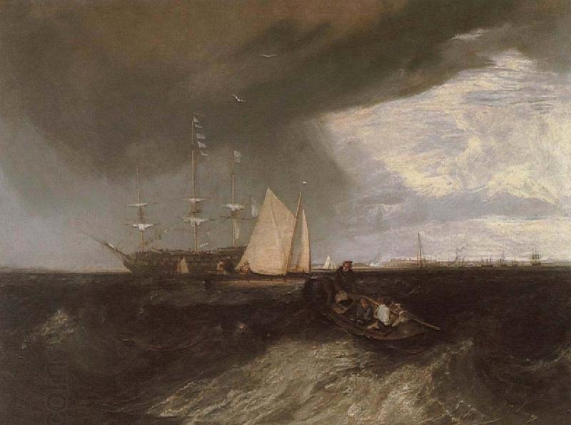 Joseph Mallord William Turner Warship oil painting picture